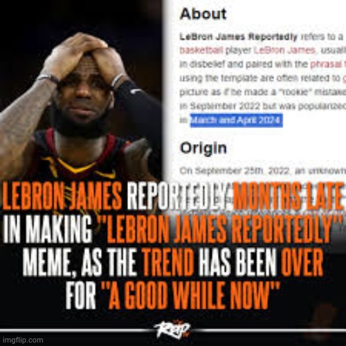 last lebron james report. vanish | made w/ Imgflip meme maker