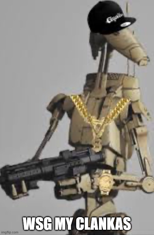 roger roger | WSG MY CLANKAS | image tagged in clanker | made w/ Imgflip meme maker