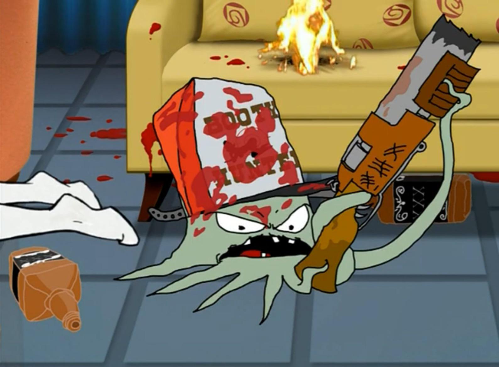 Squidbillies Go Crazy Blank Meme Template