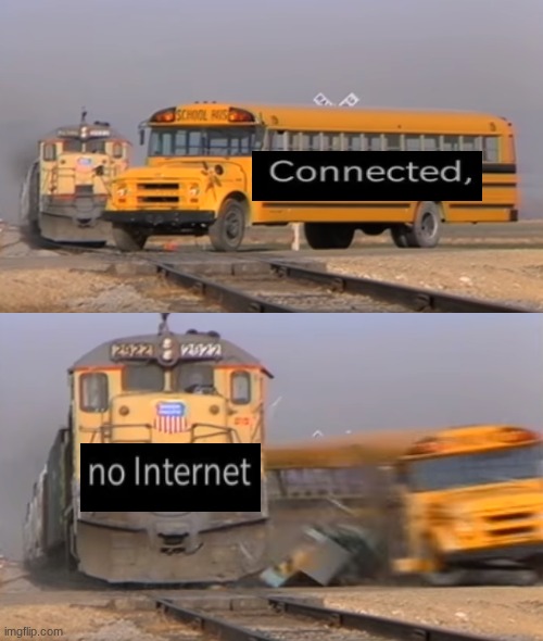 A train hitting a school bus | image tagged in a train hitting a school bus,internet,worst monster of all | made w/ Imgflip meme maker