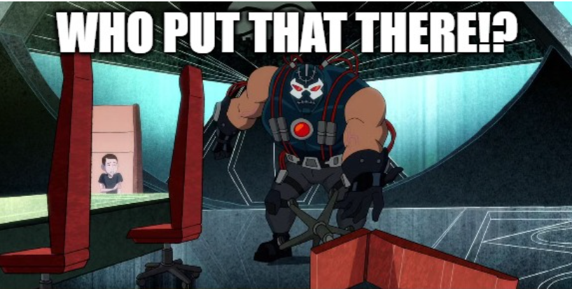 bane who put that there Blank Meme Template