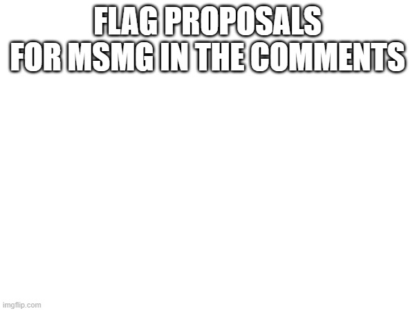 FLAG PROPOSALS FOR MSMG IN THE COMMENTS | made w/ Imgflip meme maker