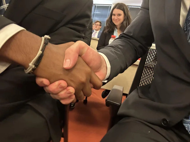 Handshake smirk Blank Meme Template