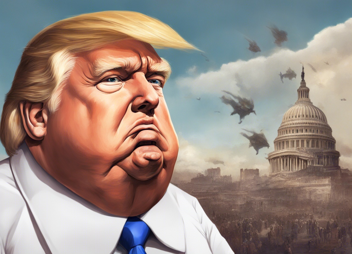 Trump Capitol - sad, frustrated, incompetent, loser. Blank Meme Template