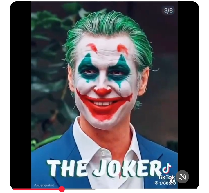 Gavin Newsom is the Joker Blank Meme Template