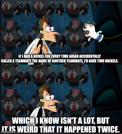 Wow. I'm feel old, despite being 13. Grian's Newest session of Past Life and the same Grian Bed Wars as a past meme | IF I HAD A NICKEL FOR EVERY TIME GRIAN ACCIDENTALLY CALLED A TEAMMATE THE NAME OF ANOTHER TEAMMATE, I'D HAVE TWO NICKELS. WHICH I KNOW ISN'T A LOT, BUT IT IS WEIRD THAT IT HAPPENED TWICE. | image tagged in 2 nickels | made w/ Imgflip meme maker
