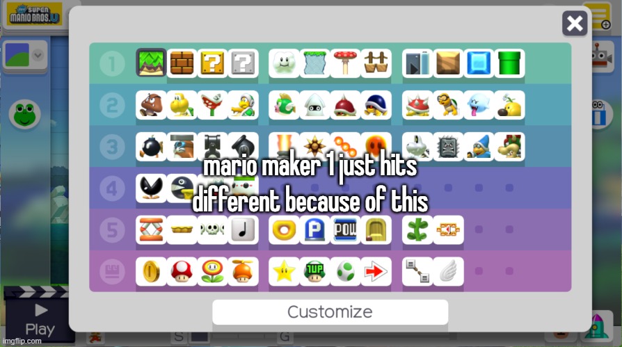 mario maker 1 just hits different because of this | made w/ Imgflip meme maker