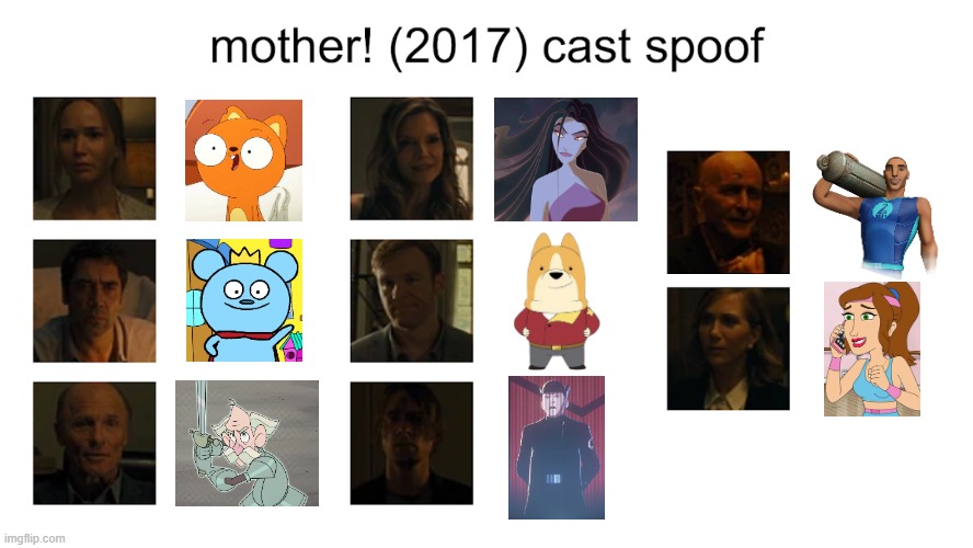 Credit to Waldness Topic International for this used | image tagged in meme,memes,spoof cast,characters,roles,mother | made w/ Imgflip meme maker