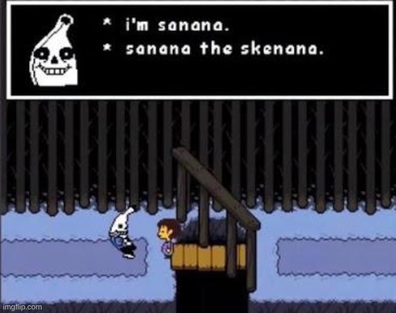 Sans Had Too Much Bananas And Will Now Die Of Potassium Overdose Lmao | image tagged in undertale,sanana,sanana the skenana,sans undertale,sans the skeleton | made w/ Imgflip meme maker