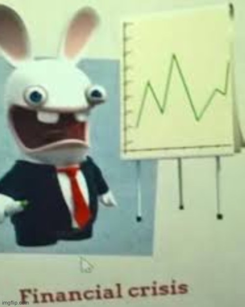 Financial Crisis Rabbids | image tagged in financial crisis rabbids | made w/ Imgflip meme maker
