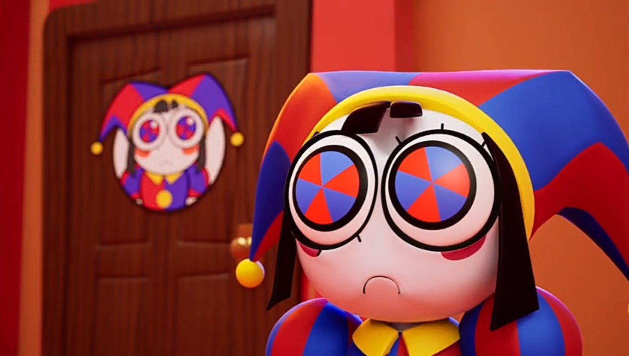 Pomni big eyes Blank Meme Template