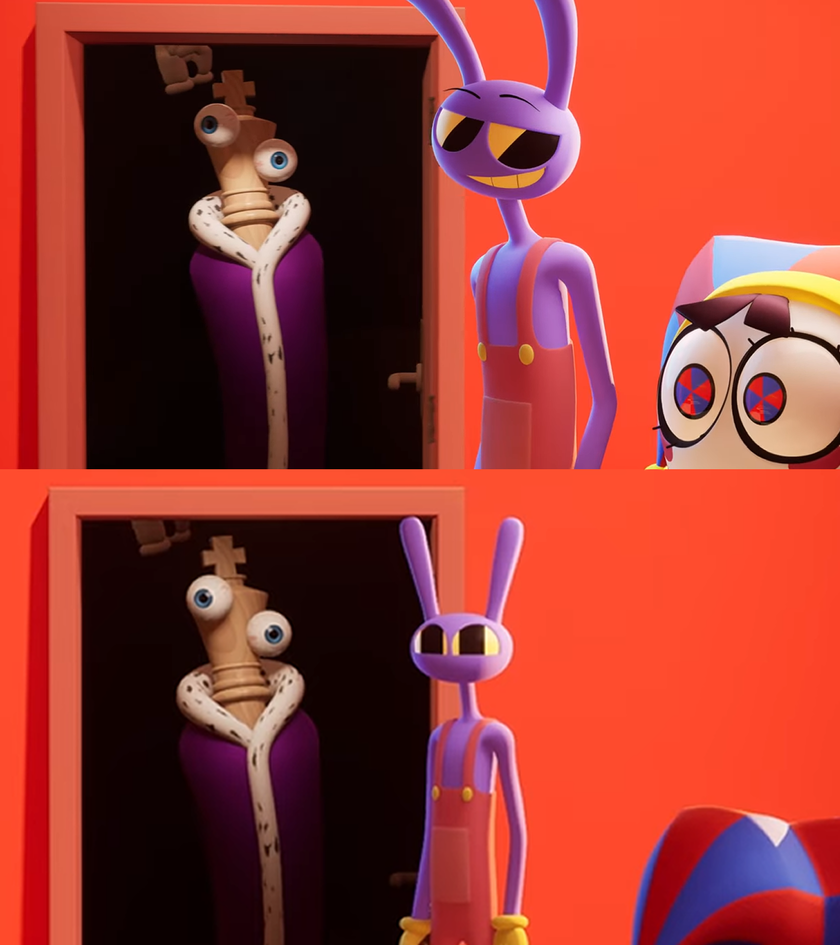 Jax and pomny Blank Meme Template
