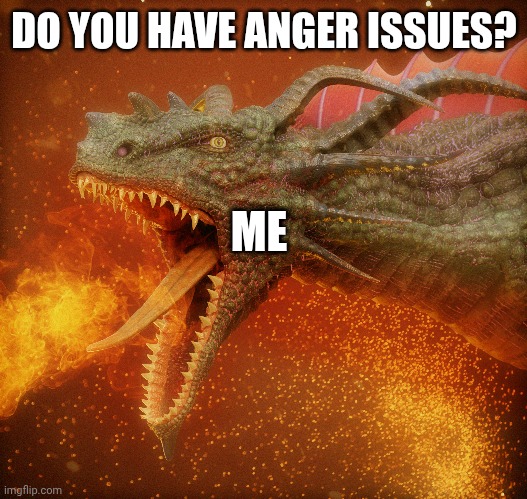 DO YOU HAVE ANGER ISSUES? ME | image tagged in angry,dragon,serial killer,your mom,anus | made w/ Imgflip meme maker