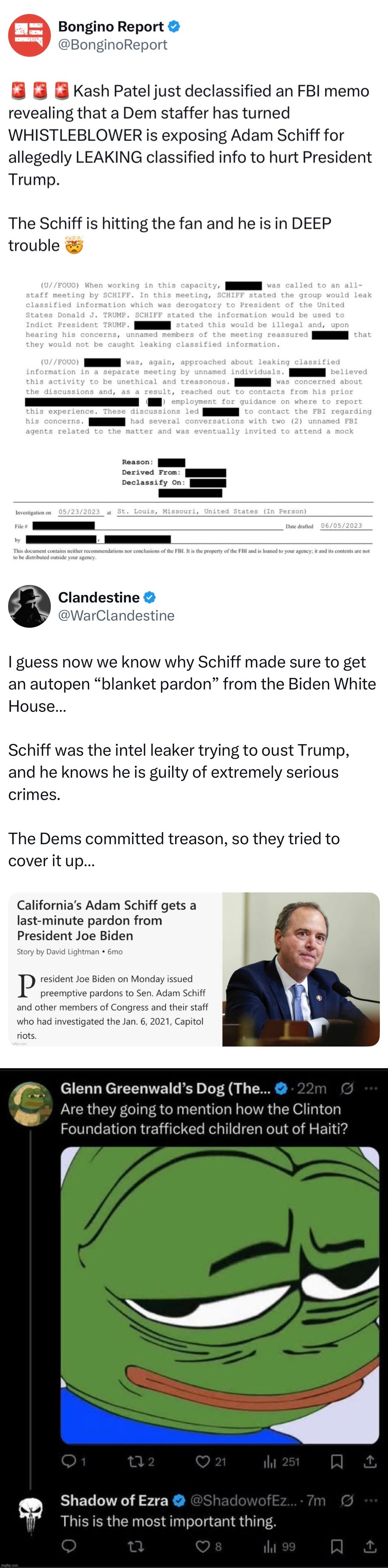 It's all connected | image tagged in time to stock up on popcorn,the schiff is about to hit the fan | made w/ Imgflip meme maker