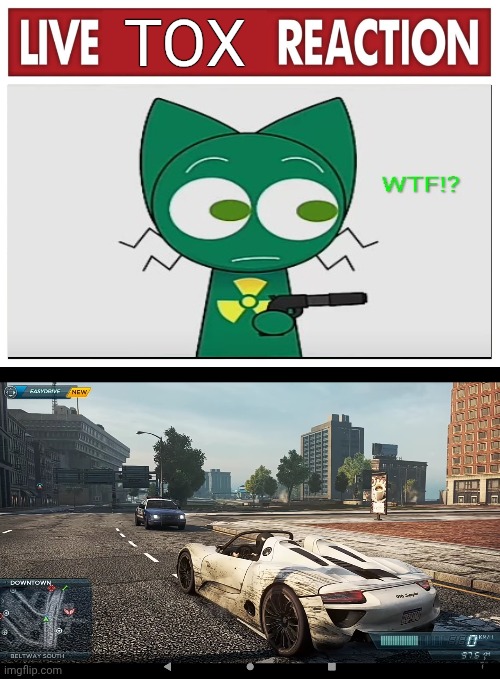 He scared the cop | TOX | image tagged in live reaction | made w/ Imgflip meme maker