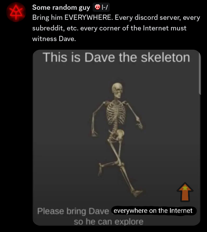 Dave the skeleton's ultimate form Blank Meme Template