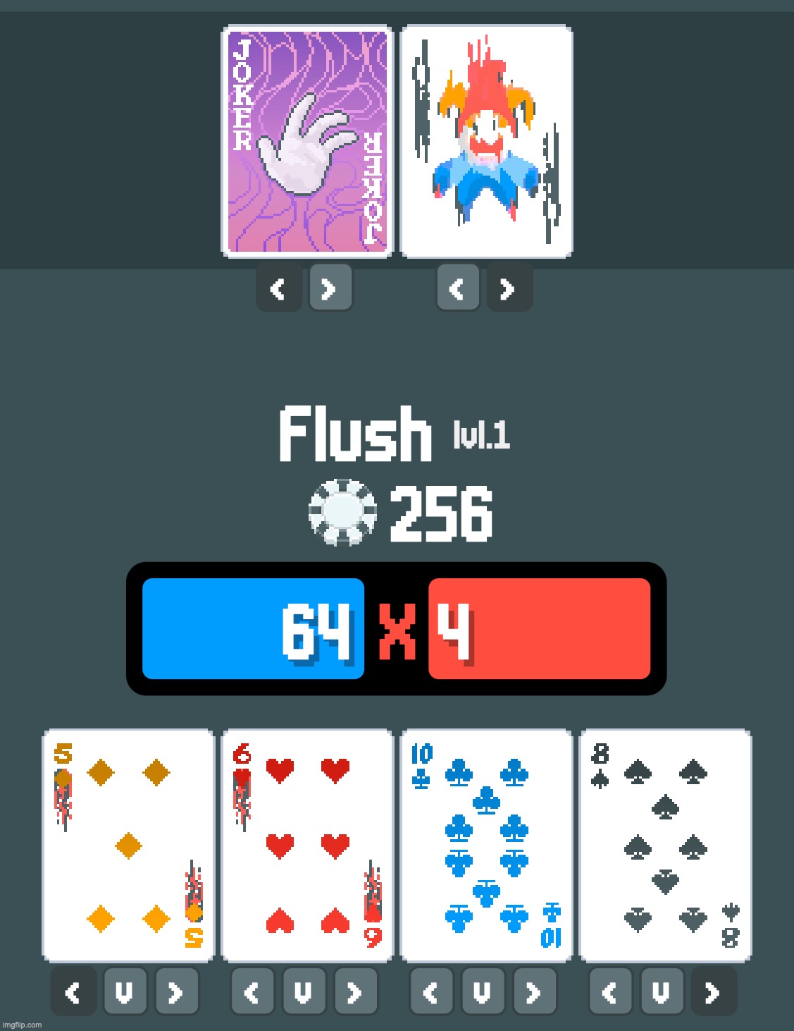 A flush is supposed to be 5 cards of the same suit yet in Balatro you can do this and the game thinks it's a flush | made w/ Imgflip meme maker