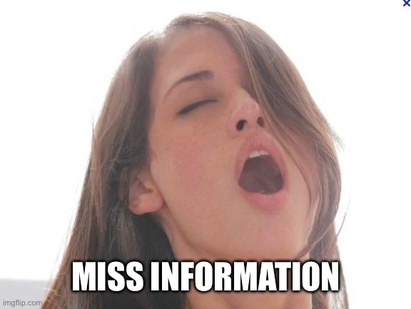 orgasm | MISS INFORMATION | image tagged in orgasm | made w/ Imgflip meme maker
