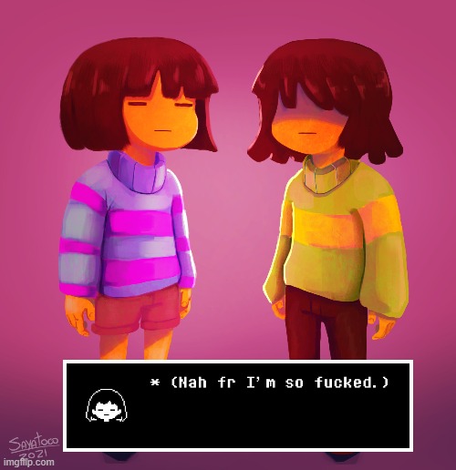 Frisk vs Kris | made w/ Imgflip meme maker