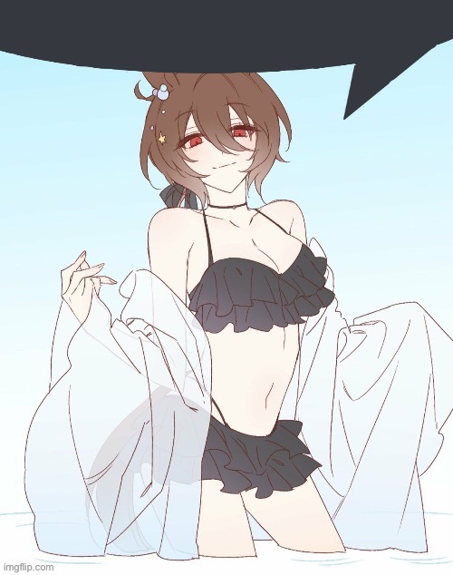 Agnes Tachyon with bikini | image tagged in agnes tachyon with bikini | made w/ Imgflip meme maker