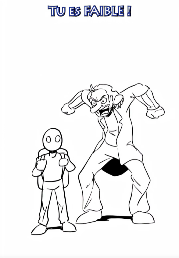 High Quality TU ES FAIBLE ! 2 Blank Meme Template