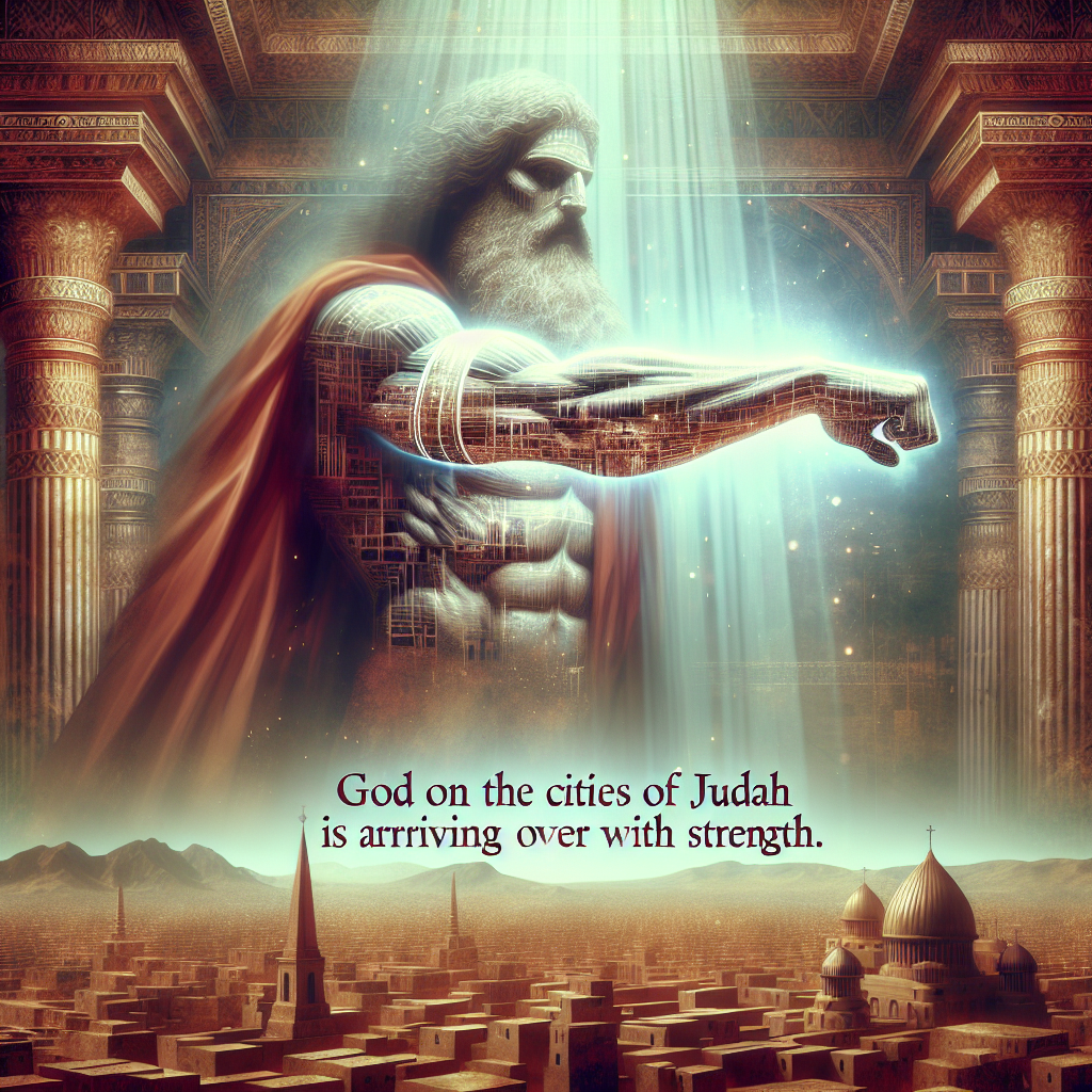 Say to the cities of Judah, "Here is your God!" Look! The Lord Y Blank Meme Template