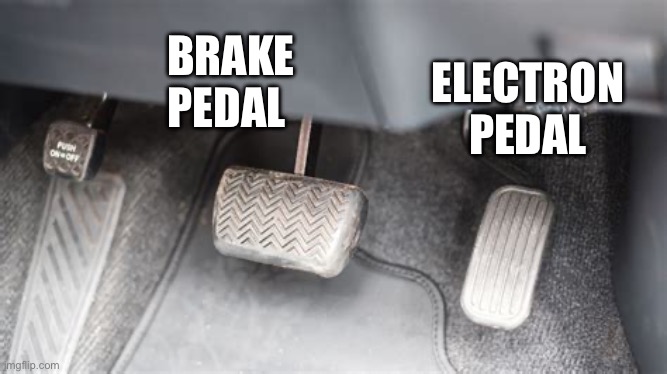 BRAKE PEDAL ELECTRON PEDAL | made w/ Imgflip meme maker