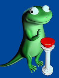 Lizard with Button Blank Meme Template