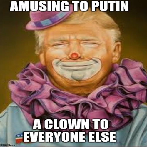 The only deals Trump has made? Are real estate deals. He's out of his depth and Putin knows it. | image tagged in trump clown,maga man love,putin playing trump,bad deal for ukraine,incompetent negatiator | made w/ Imgflip meme maker