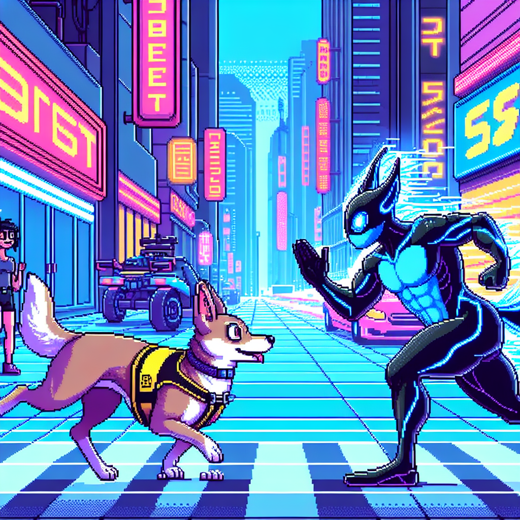 dog man meets sanic ai slop Blank Meme Template