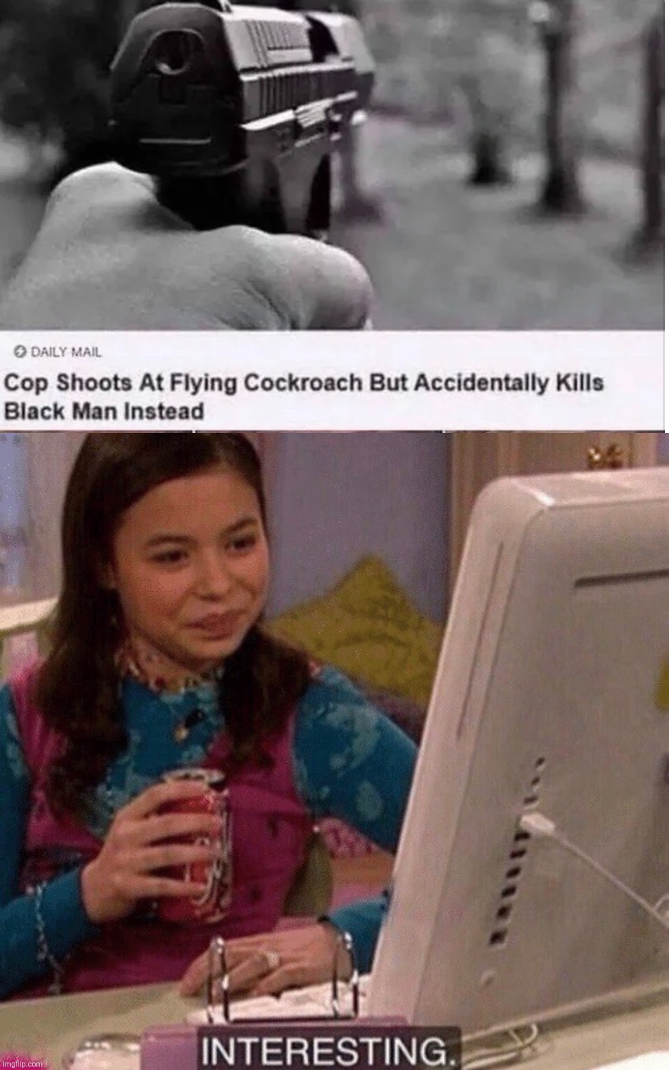 Hmmm. | image tagged in icarly interesting,memes,funny,ish,dark for sure | made w/ Imgflip meme maker