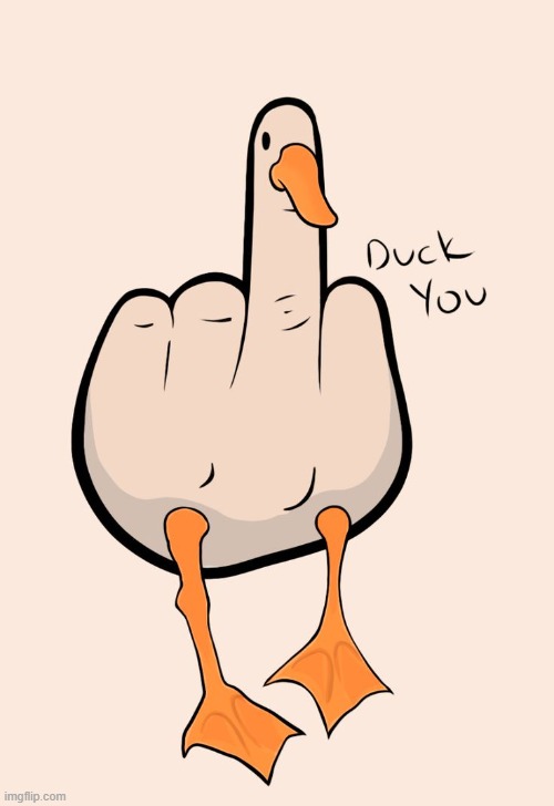Duck You | image tagged in ducks | made w/ Imgflip meme maker