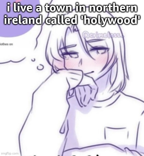 I'm not joe king | i live a town in northern ireland called 'holywood' | image tagged in smug look | made w/ Imgflip meme maker