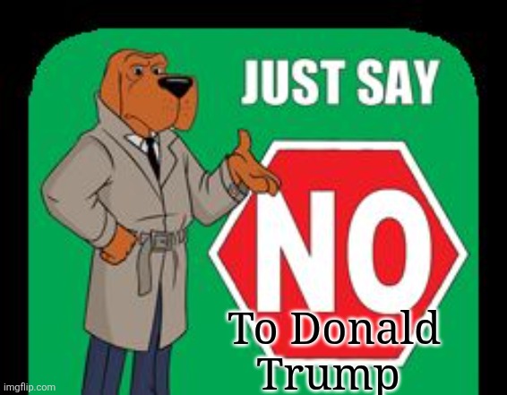 Just say no | To Donald Trump | image tagged in just say no | made w/ Imgflip meme maker
