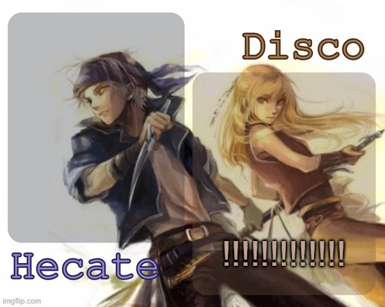 Hecate and Disco's Locke and Celes temp | !!!!!!!!!!!!! | image tagged in hecate and disco's locke and celes temp | made w/ Imgflip meme maker