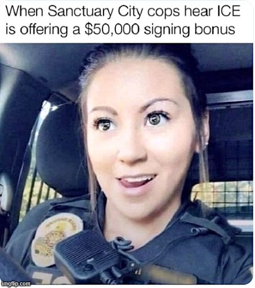 I wouldn't blame them... dems treat them very badly | image tagged in ice recruitment | made w/ Imgflip meme maker
