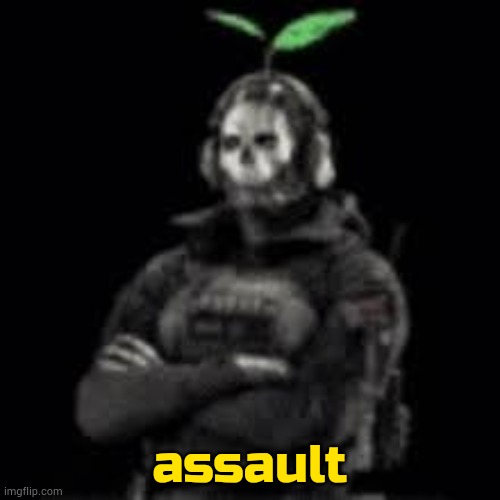 testing yo clanker bot | assault | image tagged in ghost plant | made w/ Imgflip meme maker