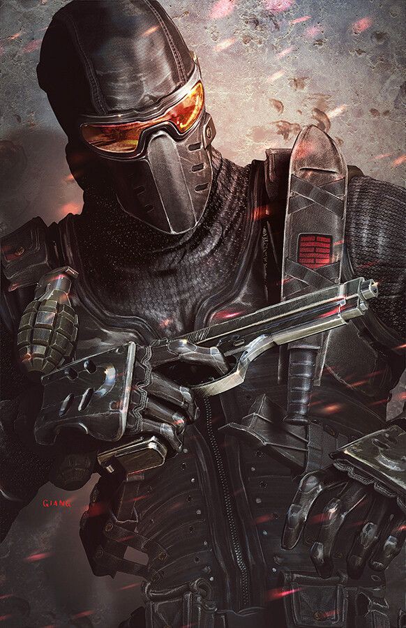 Snake Eyes Ninja w M9 Beretta Blank Meme Template