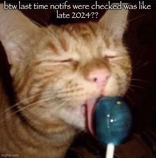silly goober 2 | btw last time notifs were checked was like
late 2024?? | image tagged in silly goober 2 | made w/ Imgflip meme maker