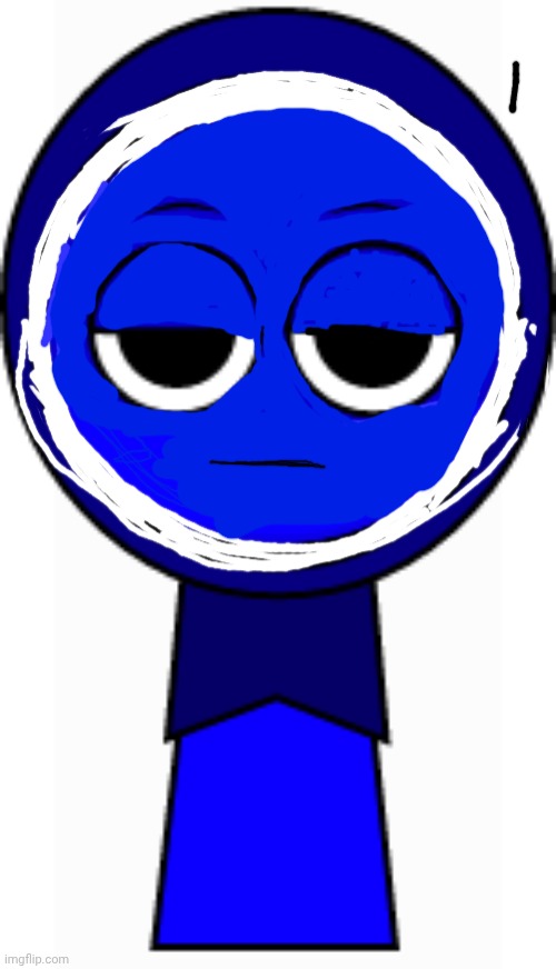 Jevin without the shadowing | image tagged in jevin blue | made w/ Imgflip meme maker