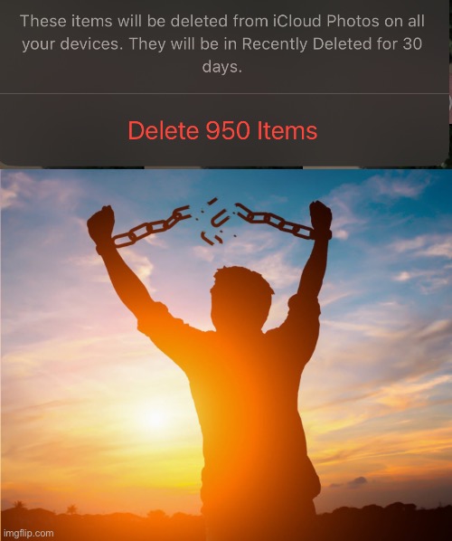 image tagged in man breaking free from chains over the sunset | made w/ Imgflip meme maker