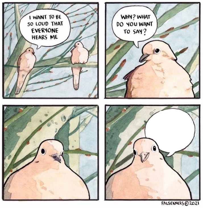 bird message Blank Meme Template