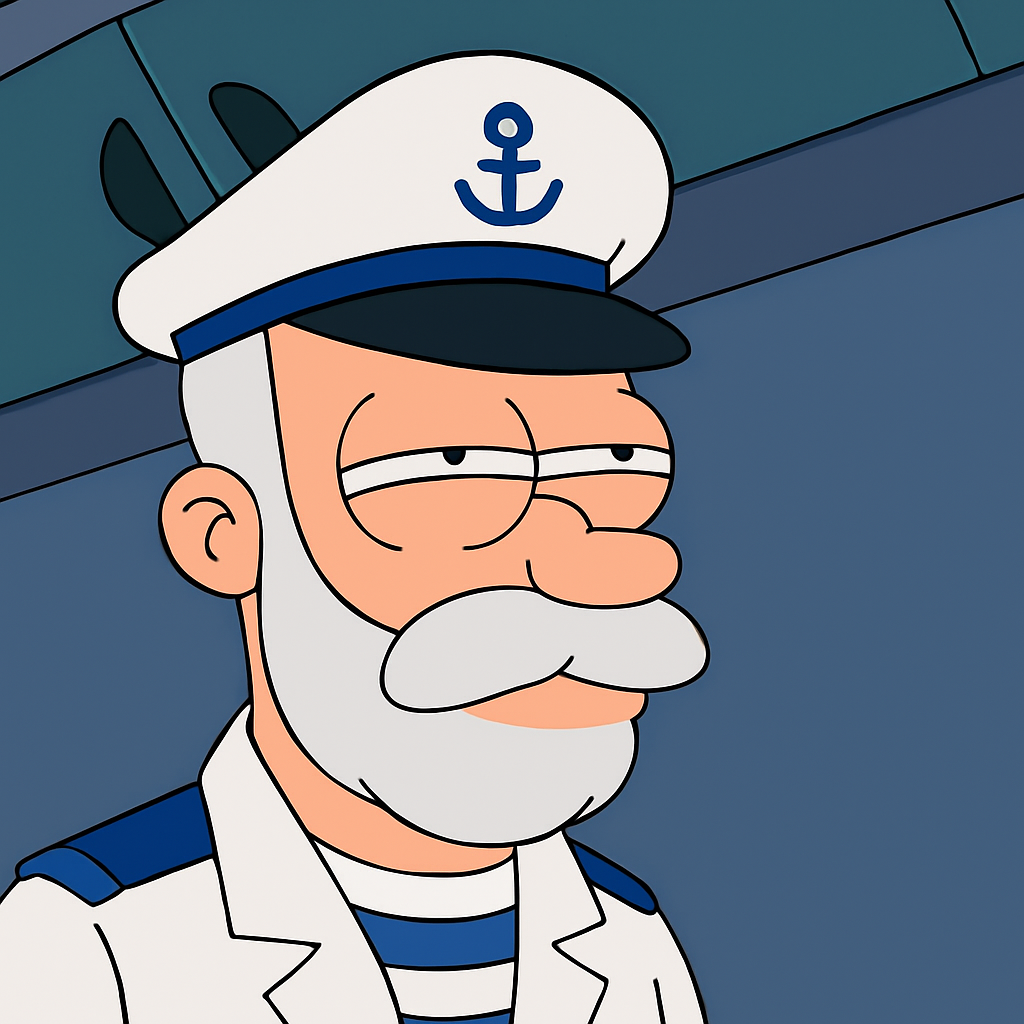 Suspicious captain side-eye Blank Meme Template