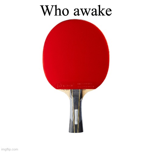 Ping pong | Who awake | image tagged in ping pong | made w/ Imgflip meme maker