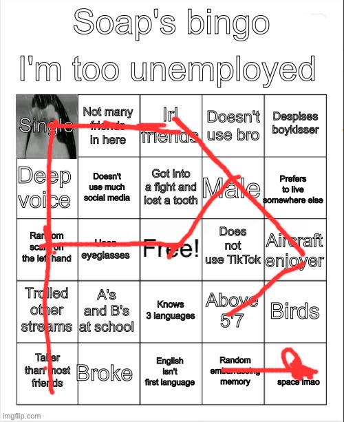 Soap's bingo | image tagged in soap's bingo | made w/ Imgflip meme maker
