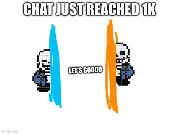 CHAT JUST REACHED 1K; LET’S GOOOO | made w/ Imgflip meme maker