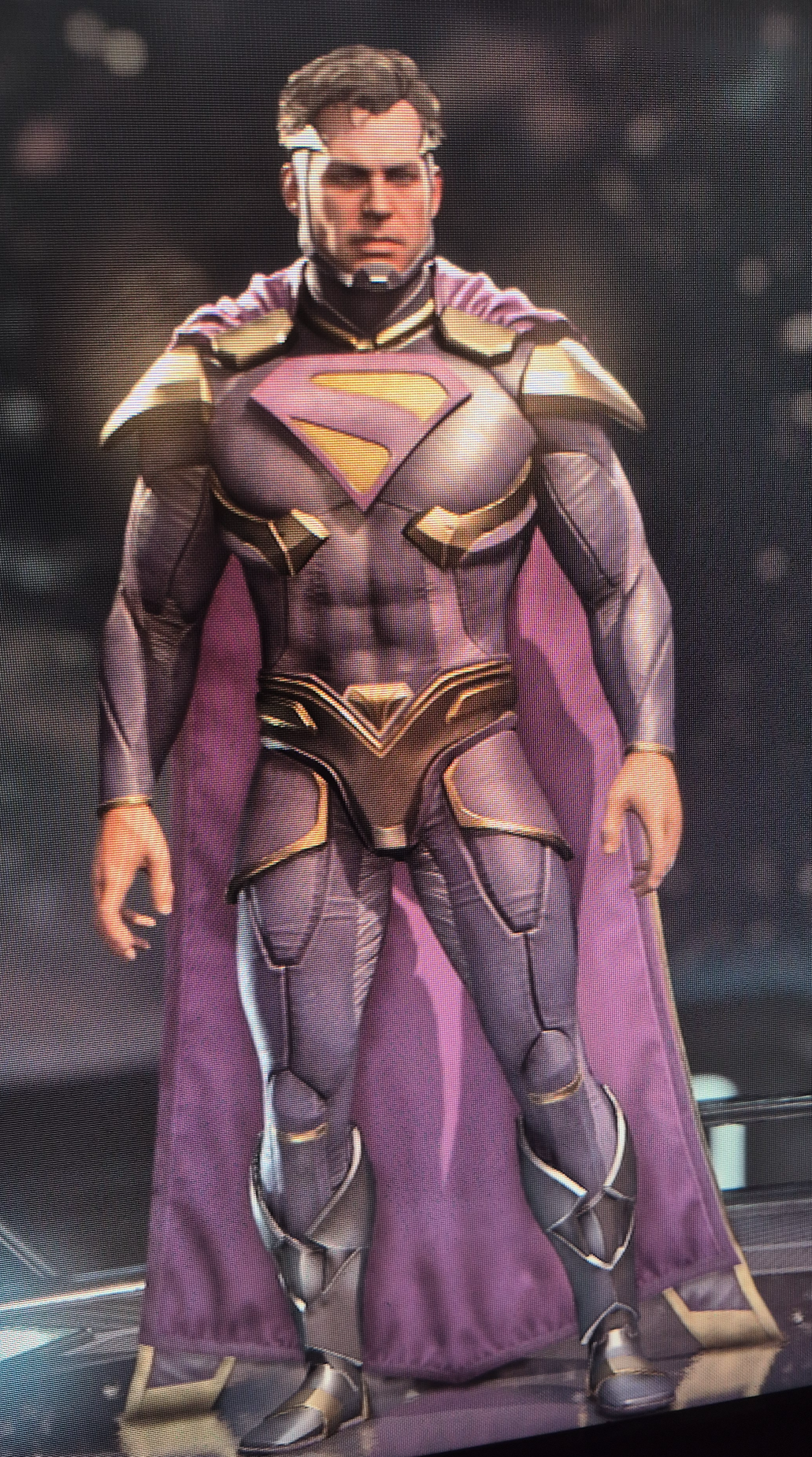 Purple superman Blank Meme Template