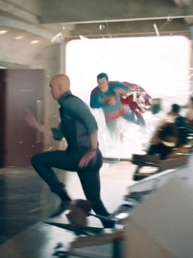 Lex Luthor Running From Superman Blank Meme Template