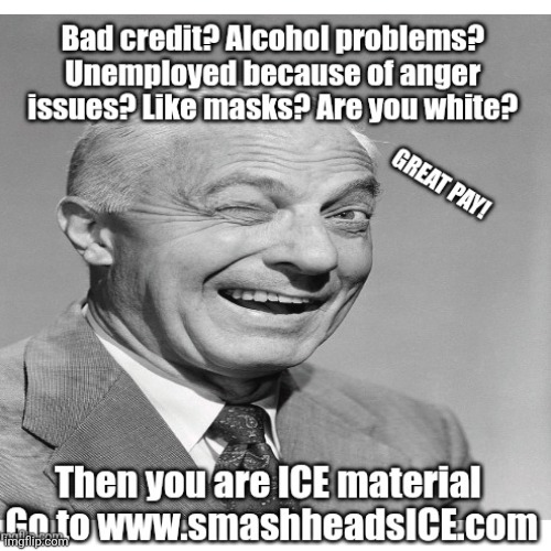 ICE. The new and improved echo of German brown shirts | image tagged in trump,kristi noem,ice thugs,needed the money,cracking heads during day,drinking beer at night | made w/ Imgflip meme maker