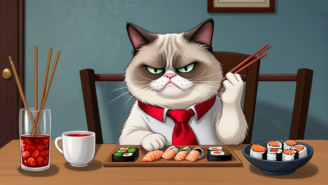 Sushi cat Blank Meme Template